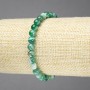Elastic bracelet with natural green eye agate beads, smooth round beads, 6mm diameter+
