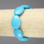 Elastic turquoise bracelet (pressed) smooth links 24×18 mm+