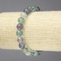 Elastic bracelet with natural fluorite, smooth bead, 8 mm diameter+