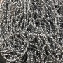 Beads Czech Crystal on thread with light gray coating, faceted rondel, diameter 3x2.5 mm + -, length 36 cm +