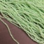 Beads Czech Crystal on Fishing Line, Green Tea, Matte Faceted Rondelle, Diameter 3x2.5 mm, Length 36 cm + -