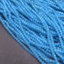 Beads Czech Crystal on thread Sky Blue Matte Faceted Rondelle, 3.5×3 mm, length 36-38 cm +