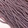 Beads Czech Crystal on Thread, Lilac Matte, Faceted Rondel, Diameter 3.5x3 mm, Length 36-38 cm
