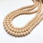 Beads Czech Crystal on thread, delicate peach, matte faceted rondel, diameter 6x4.5 mm, length 38-40 cm