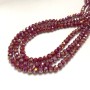 Beads Czech Crystal on monofilament line, burgundy matte with gasoline shimmer, faceted rondel, diameter 6×4.5 mm + -, length 38–40 cm +
