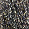 Gray Czech Crystal Beads on Thread with Gasoline Coating, Faceted Rondelle, Diameter 6x4.5 mm + -, Length 38-40 cm +