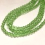 Lime Green Czech Crystal Beads on Fishing Line, Transparent Lime Green, Faceted Rondelle, Diameter 6x4.5 mm, Length 38-40 cm + -
