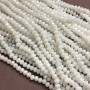 Beads Czech Crystal Pearl Matte with Gasoline Hue, Faceted Rondelle, 8×6 mm, Length 39 cm