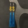 Tassel earrings with natural Citrine, diameter 10-8 mm+-, length 120 mm+-