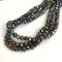 Beads of Czech Crystal on thread with plating, faceted rondelle, diameter 8x6 mm, length 40-42 cm