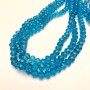 Beads Czech Crystal on Beading Line Blue Transparent Faceted Rondelle, Diameter 8x6mm +/-, Length 40-42cm +/-