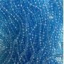 Beads Czech Crystal on beading thread, rich blue transparent faceted rondelle beads, diameter 6 x 4.5 mm, length 38 cm