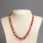 Beaded necklace from natural orange agate, smooth beads, diameter 6-10 mm ±, length 45 cm ±