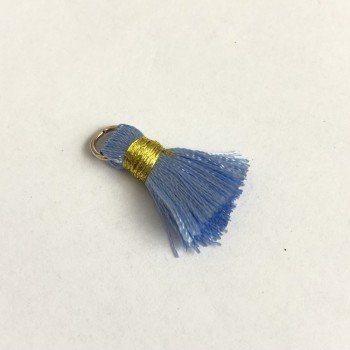 Mini Silk Craft Brush with Ring 'Silk' Cornflower Blue, 2 cm long, 5 mm diameter, price per piece