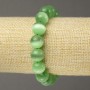 Elastic bracelet Cat's Eye green smooth bead, diameter 12mm+