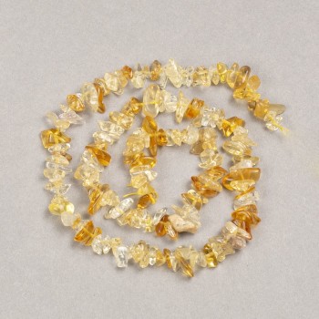 Citrine Chip Beads on Thread, Natural Stone, 8x3 mm, Length 39 cm