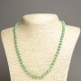 Necklace with Green Imperial Jasper (pressed) smooth beads, diameter 6 mm ±, length 45 cm ±