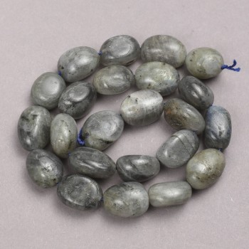 Labradorite faceted beads on thread, diameter 16×13 mm, length 40 cm