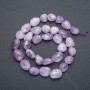 Beads on a thread of natural stone — Amethyst, faceted, 14×10 mm, length 40 cm +