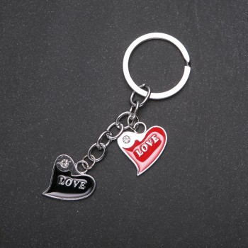 Keychain 'Hearts' in Silver Color