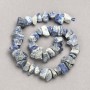 Beads on a thread, unpolished sodalite, drop-shaped, 13×8 mm, length 41 cm