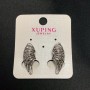 Discount! Xuping Rhodium-plated Earrings with White Crystals, diameter 23x10mm +