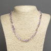 Necklace of natural amethyst — faceted beads, 7×6 mm diameter, length 45 cm
