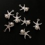 Pendant findings 'Sea Star' silvery metal, diameter 16 mm, L2 mm dvit. -ya, 5 mm fac. 7 pcs