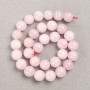 Beads on thread natural rose quartz smooth ball, diameter 12.5 mm + -, length 39 cm +