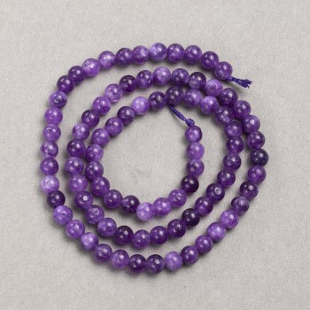 Sugilite Beads (Imitation) Smooth Balls, Diameter 4.5 mm +/-, Length 39 cm on a Thread