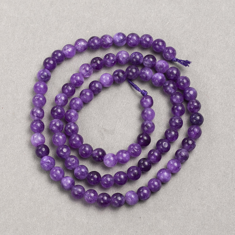 Sugilite Beads (Imitation) Smooth Balls, Diameter 4.5 mm +/-, Length 39 cm on a Thread