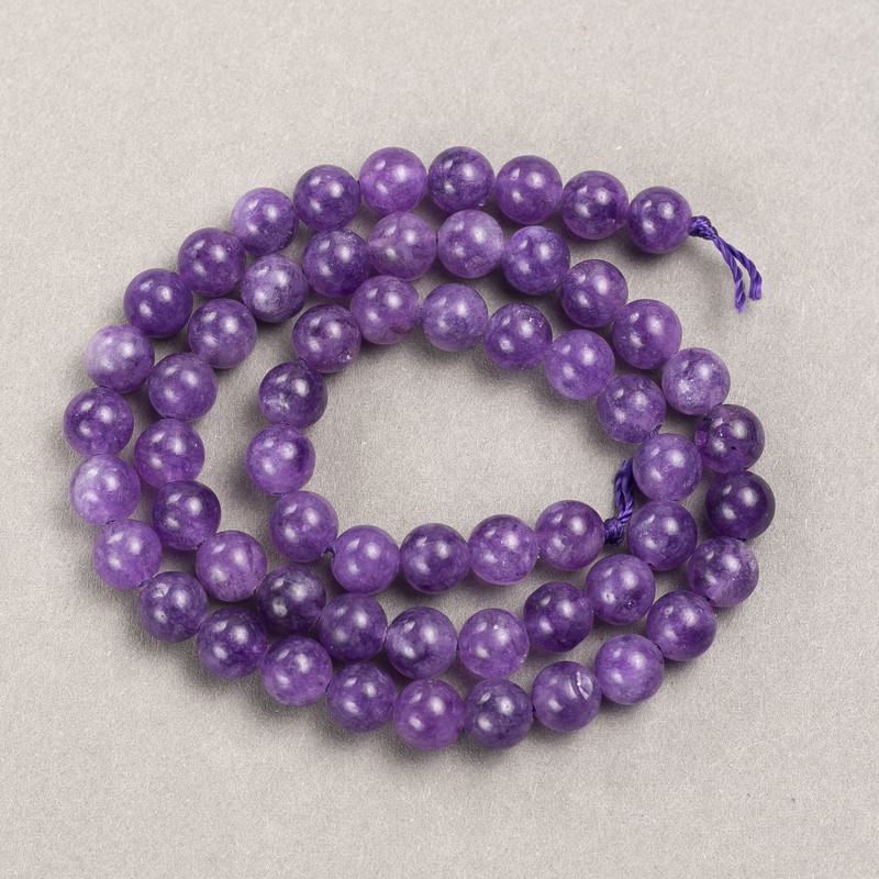 Sugilite Beads (Imitation) Smooth Round Beads, 6mm Diameter, 39cm Length on Thread