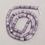 Beads on thread, natural amethyst rondelle, diameter 4×2.5 mm, length 38 cm