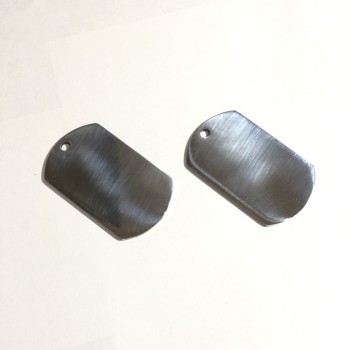 Metal pendant, silvery metal token, 40×24 mm, inner diameter 2.5 mm, thickness 1.5 mm (per 1 piece)