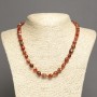 Natural Carnelian Necklace with Faceted Beads, 8x10mm Diameter, 48-50 cm Length