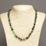 Natural Zoisite Bead Necklace, Tumbled, Diameter 10x8 mm, Length 45 cm+