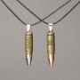 Pair of pendants 'Balls on a cord' 45x9mm + -, length 45-50 cm