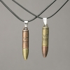 Pair Pendants: Beads on a Cord, 45x8 mm, length 45-50 cm