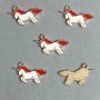 Pendant Hardware - Unicorn Enamel Finish, 9 pcs, 22×12 mm