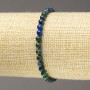 Elastic azurite bracelet with smooth beads, 4.5 mm diameter+
