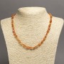 Natural Aventurine Necklace with Faceted Beads, Bead Size 6x8 mm, Length 45 cm ±