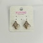 Earrings Xuping 18K Gold Plating with White Crystals, 15x10 mm diameter +