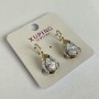 Xuping Earrings in 18K Gold Plating Rhodium with White Crystals