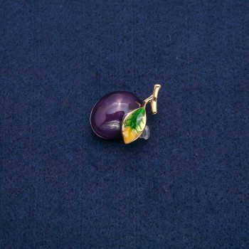 Brooch-pendant Plum 30x22mm