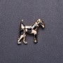 Terrier Brooch in Gold, 3.5×3 cm