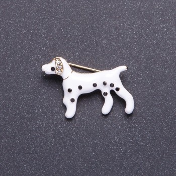Dalmatian Brooch Gold Tone 3.5×2 cm