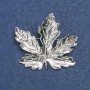 Maple Leaf Brooch in Silvery Metal 42x47mm +