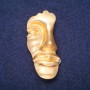 Brooch Accent Face 53×23 mm Gold-Tone