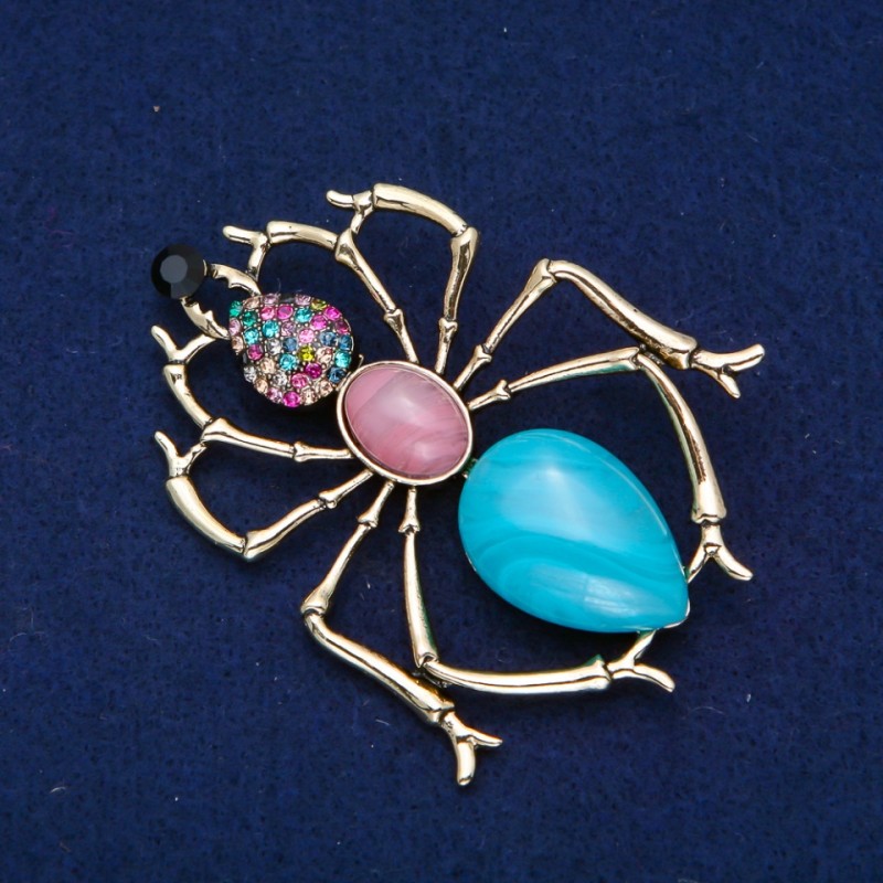 Brooch 'Ant' gold-toned metal 72×57 mm +