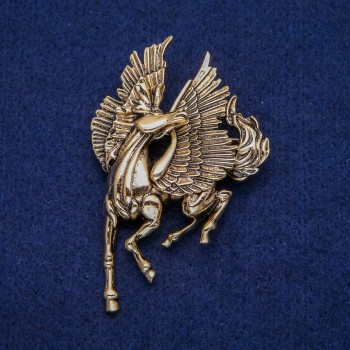 Pegasus Brooch 45×70 mm, gold-toned metal